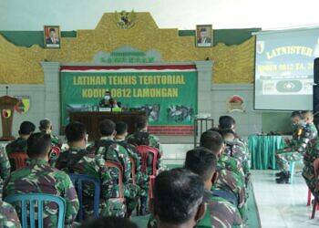 Tingkatkan Kualitas Pembinaan Wilayah, Kodim 0812/Lamongan Gelar Latnister
