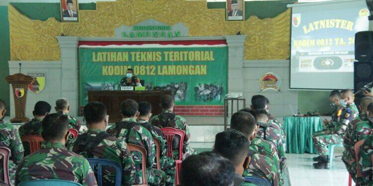 Tingkatkan Kualitas Pembinaan Wilayah, Kodim 0812/Lamongan Gelar Latnister