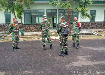 Kasdim 0812/Lamongan Tinjau Barak, Melonjaknya Covid-19