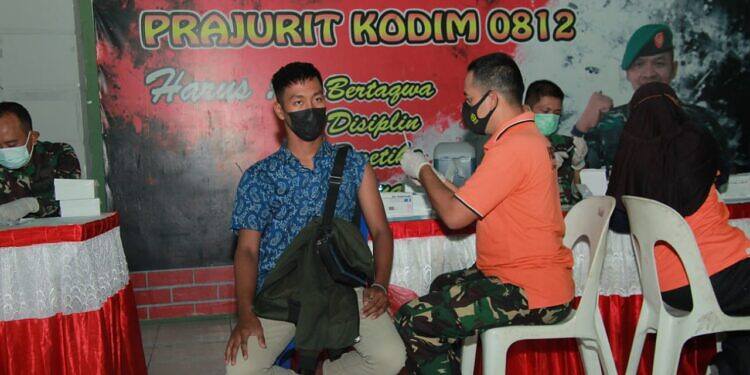 Gelar Vaksin Tahap Ke Dua Bagi Masyarakat, Kodim 0812 Lamongan Targetkan 1450 Peserta