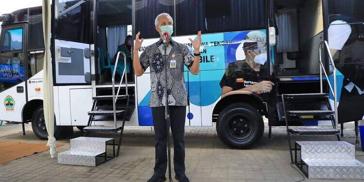 Luncurkan Bus Vaksin, Ganjar Berharap Bisa Percepat Akses Vaksinasi Masyarakat