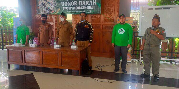 Momentum Hari Santri Nasional, Sumpah Pemuda dan Maulid Nabi Muhammad SAW Wujudkan Kepekaan Sosial Pemuda Ansor dengan Berdonor Darah