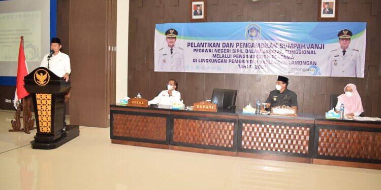Sebanyak 185 Pejabat Fungsional Dilantik Menuju ASN “Berakhlak” dan “Bangga Melayani Bangsa”