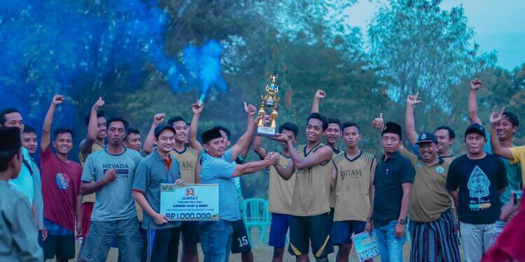 Ranting Tritunggal Babat Gelar Turnamen Ansor Cup II Bola Volly Tuk Rekatkan Kader