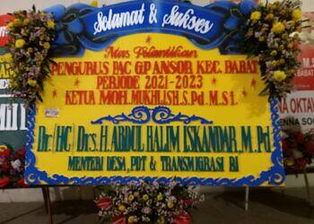 Karangan Bunga Banjiri Pelantikan PAC GP. Ansor Babat