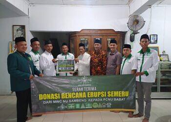 Ikhtiar Kemanusiaan, LAZISNU MWC NU sambeng salurkan Donasi Peduli Semeru kepada PCNU Babat