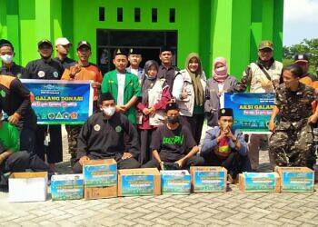 Aksi Turun Jalan Lazisnu MWC NU Sukodadi Bersama Banom  Galang Donasi untuk Korban Erupsi Semeru