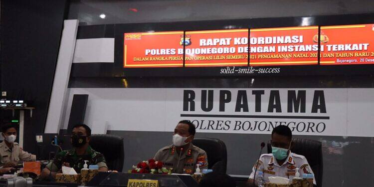 Polres Bojonegoro Gelar Rakor Bersama Instansi Terkait dan Pengurus Gereja, Elemen Masyarakat Bahas Pengamanan Nataru