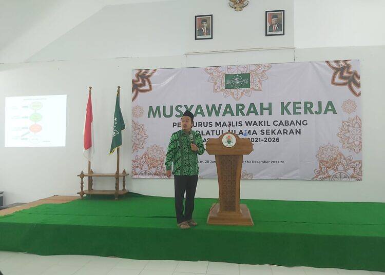 Gelar Musyawarah Kerja I, MWC NU Sekaran Bekali Pengurus Penguatan Ideologi