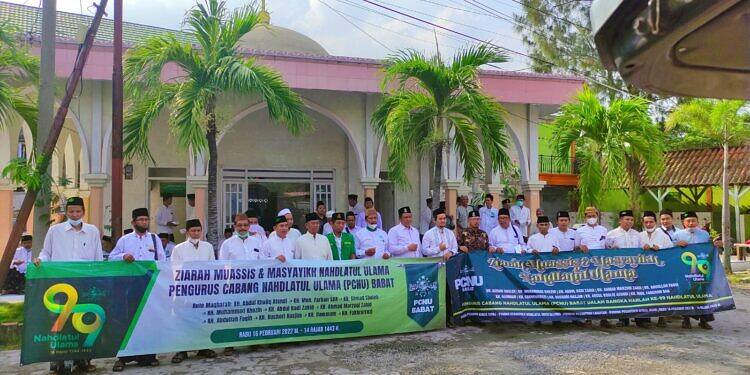 Meriahkan Harlah NU Ke 99 di PCNU Babat, PAC GP Ansor Babat Ajak Seluruh Banom Kibarkan Bendera NU