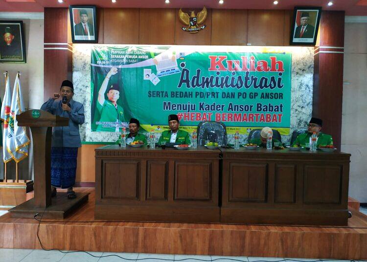Tingkatkan Kualitas dan Profesionalisme Berorganisasi PAC GP. Ansor Babat Gelar Kuliah Administrasi dan Bedah PD/PRT.