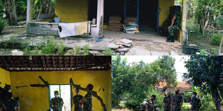 Dandim 0812 Lamongan Tinnjau Renovasi Rumah Warakawuri