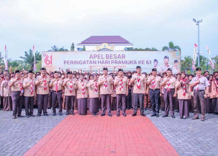 Bupati Lamongan Yes Pimpin Apel Besar Hari Pramuka Ke-61