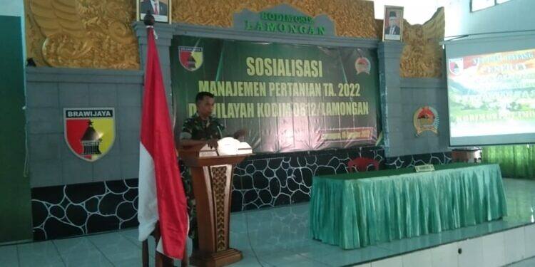 Maksimalkan Peran Babinsa, Kodim 0812/Lamongan Gelar Sosialisasi Manajemen Pertanian