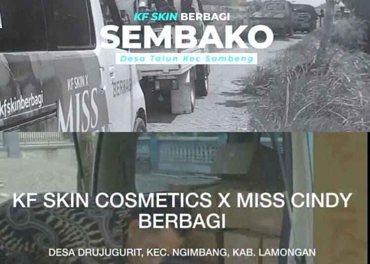 Berikan Ratusan Paket Sembako, Aksi Sosial KF Skin Berbagi