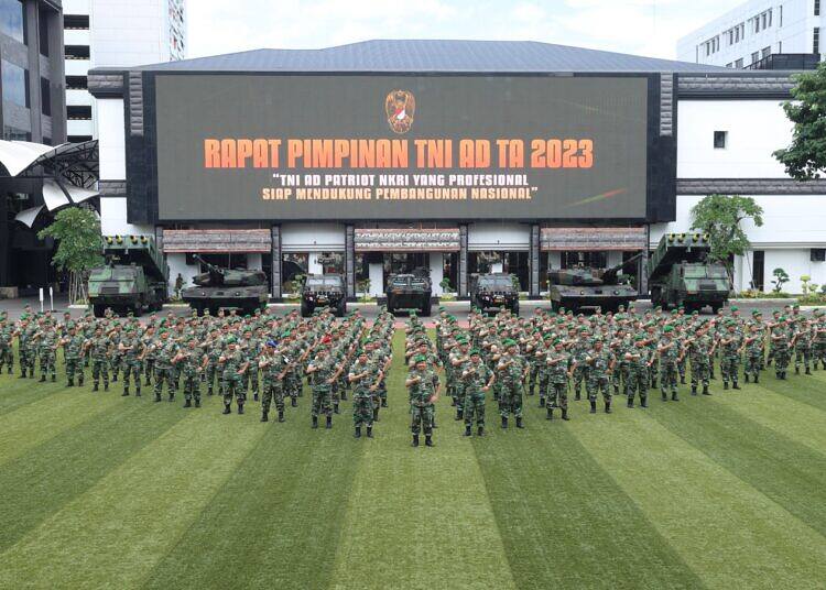 Rapim TNI AD TA 2023, Kasad Tegaskan TNI AD Siap Kawal Pembangunan Nasional.