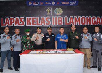 Adakan Apel Inspeksi Gabungan, Lapas Lamongan Akselerasi P4GN dan Zero Halinar.