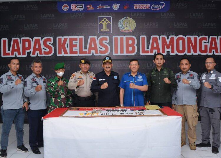 Adakan Apel Inspeksi Gabungan, Lapas Lamongan Akselerasi P4GN dan Zero Halinar.