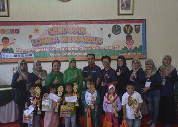 Persit KCK Cabang XLV Boyolali Gelar Lomba Mewarnai Dalam Rangka HUT Persit ke-77.