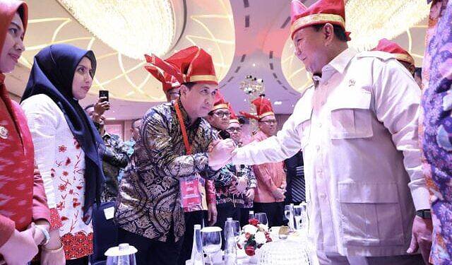 Menhan Prabowo di Rakernas Apeksi XVI 2023 Makassar, Tegaskan Pentingnya Hilirisasi.