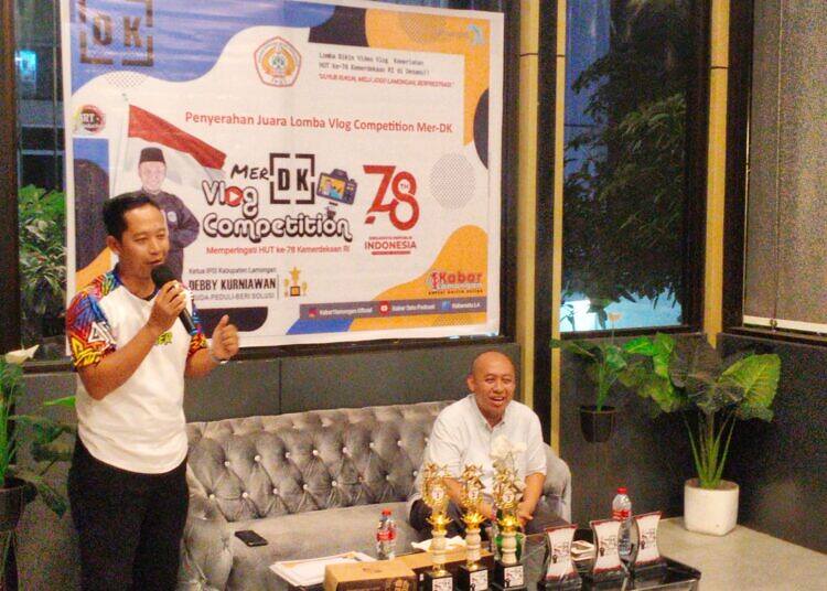 Sukses Gelar Vlog Competition HUT RI ke-78, Ketua IPSI Cabang Lamongan Serahkan Penghargaan Kepada Pemenang