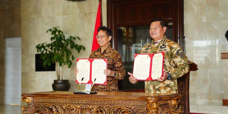 Sebagai Tanda Sinergitas Penyelenggaraan Kerjasama Kesehatan, Panglima TNI dan Kemenkes RI Tandatangani MoU