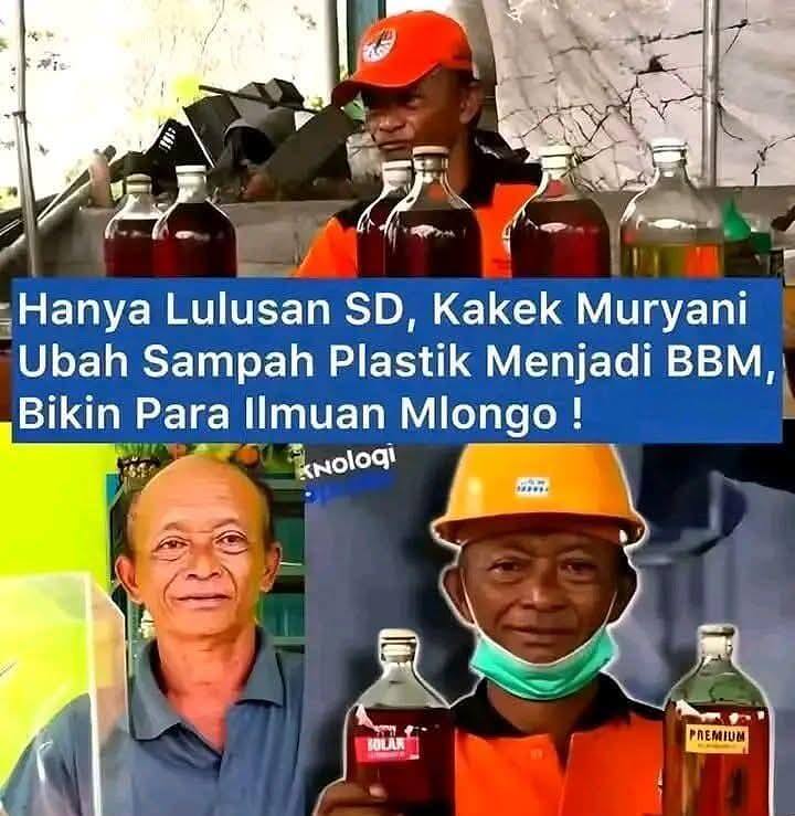 Dari Bank Sampah ke Inovasi Hebat, Kakek Muryani Ciptakan BBM Plast yang Murah dan Ramah Lingkungan
