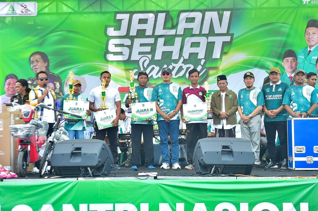 Semarak Hari Santri 2025, PAC GP Ansor Sambeng Gelar Jalan Sehat dan Launching SSB Ansor Sambeng