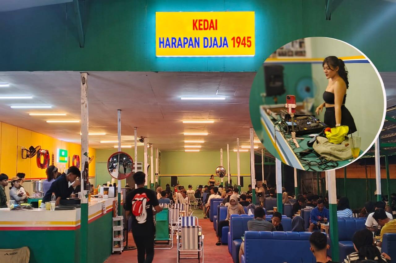 Dugem Halal, Live DJ Sambil Ngopi di Kedai Harapan Djaja 1945 Lamongan