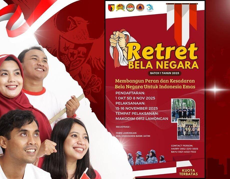 Retret Bela Negara Batch 1 Lamongan 2025, Cetak Kader Menuju Indonesia Emas.