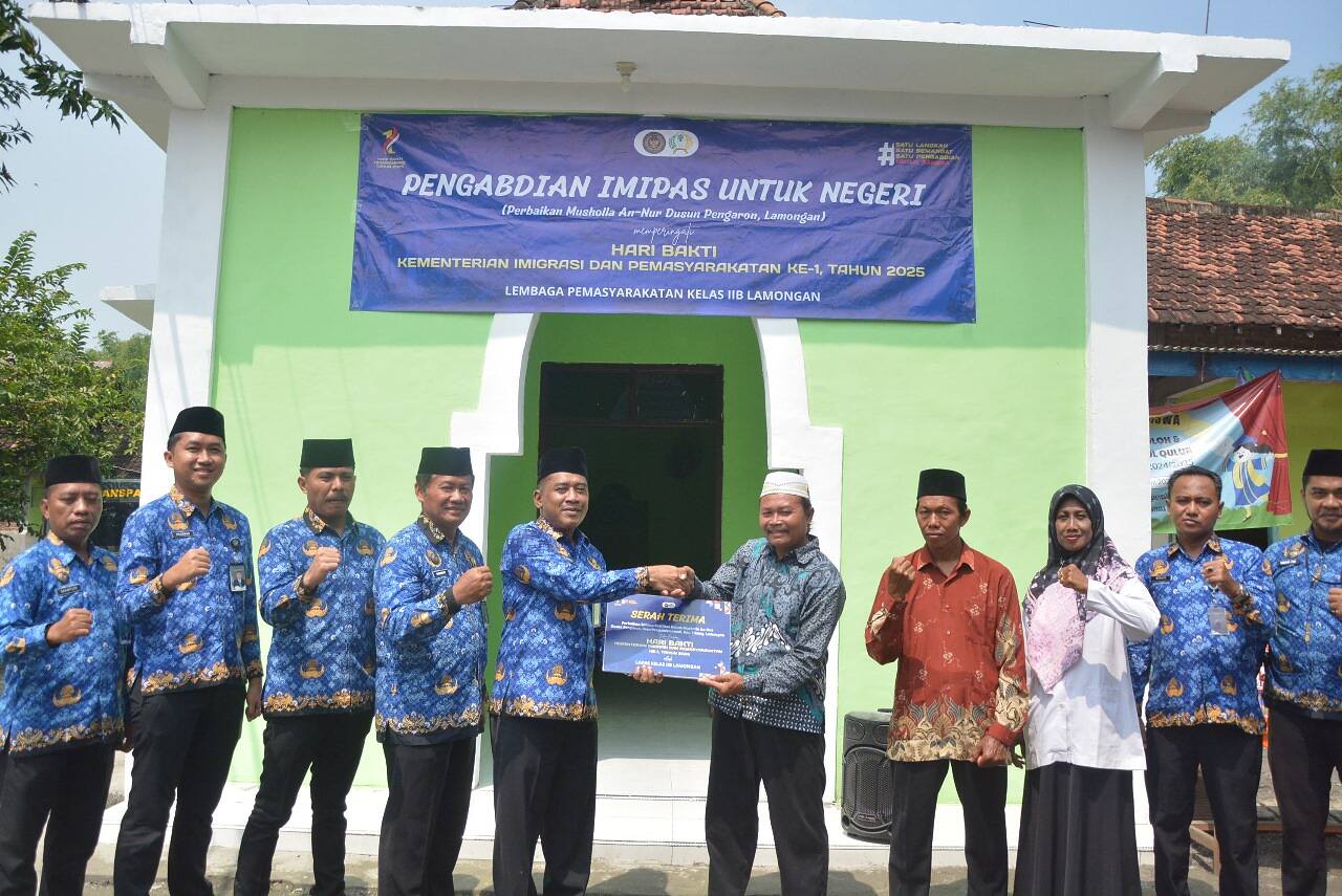 Wujud Pengabdian Imipas Untuk Negeri, Lapas Lamongan Serahkan Hasil Renovasi