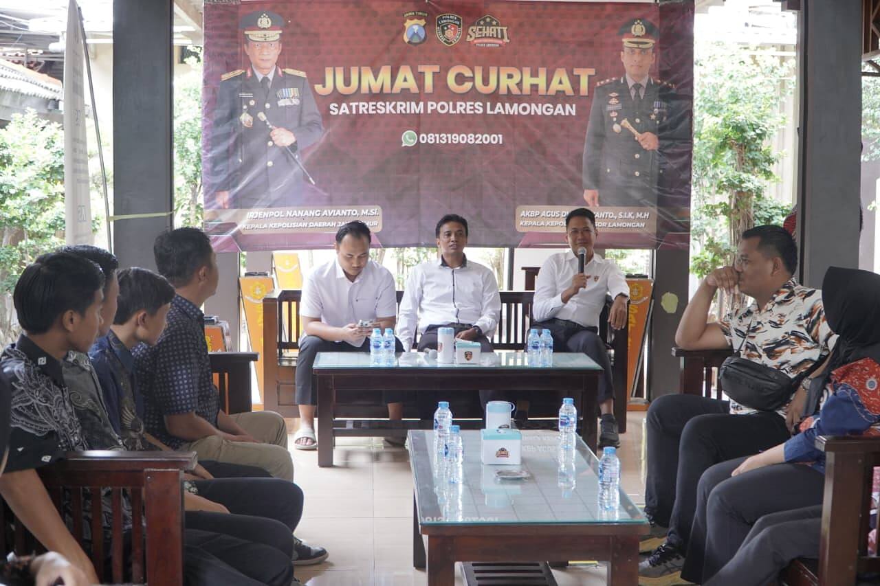 Satreskrim Polres Lamongan Gelar Jumat Curhat Bersama Komunitas Pemerhati Medsos