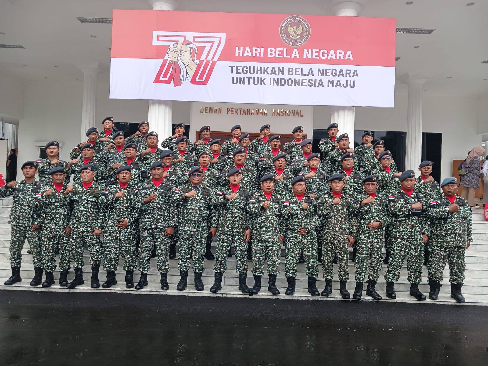 KOGAPHAN FKBN Ikuti Upacara Peringatan Hari Bela Negara ke 77 di Kemhan RI