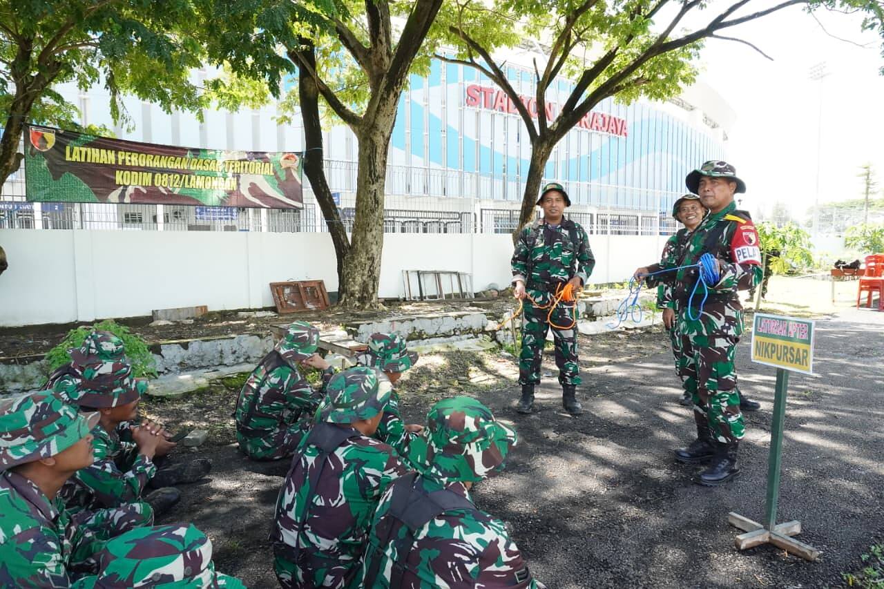 Tingkatkan Profesionalisme Prajurit, Kodim 0812/Lamongan Gelar Latihan Perorangan Dasar (Latorsar) Teritorial