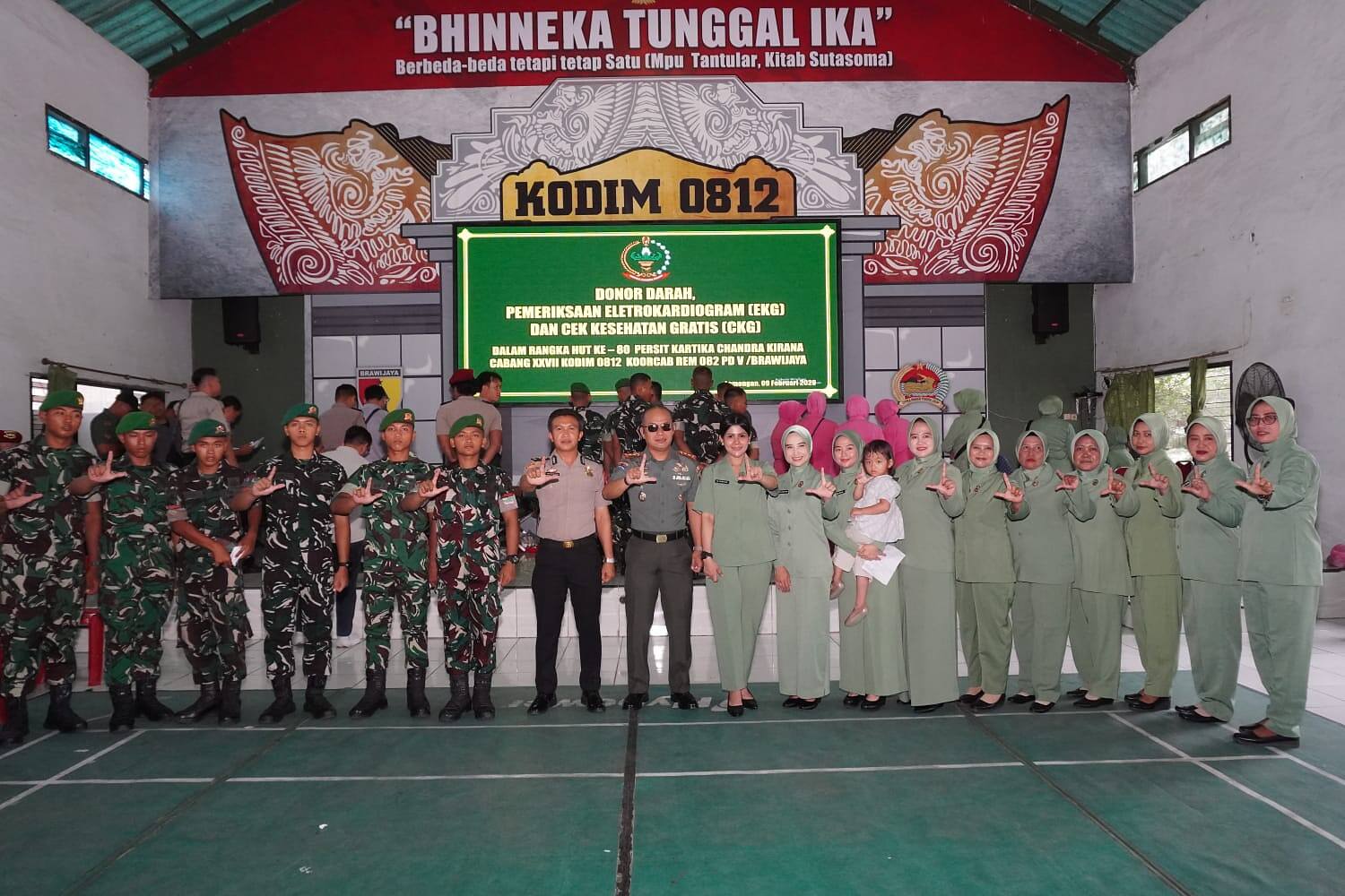 Peringati HUT Persit ke-80, Kodim 0812/Lamongan Gelar Aksi Kemanusiaan, Dari Cek Jantung Hingga Donor Darah