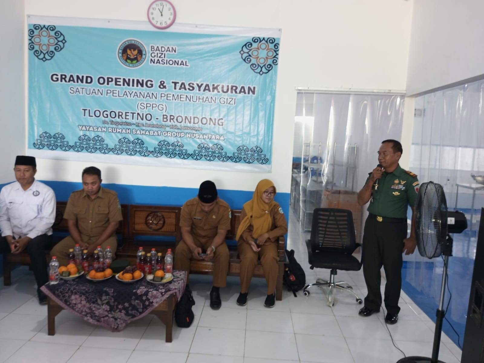 Danramil 0812/18 Brondong Hadiri Peresmian Dapur Makan Bergizi Gratis (MBG) di Desa Tlogoretno