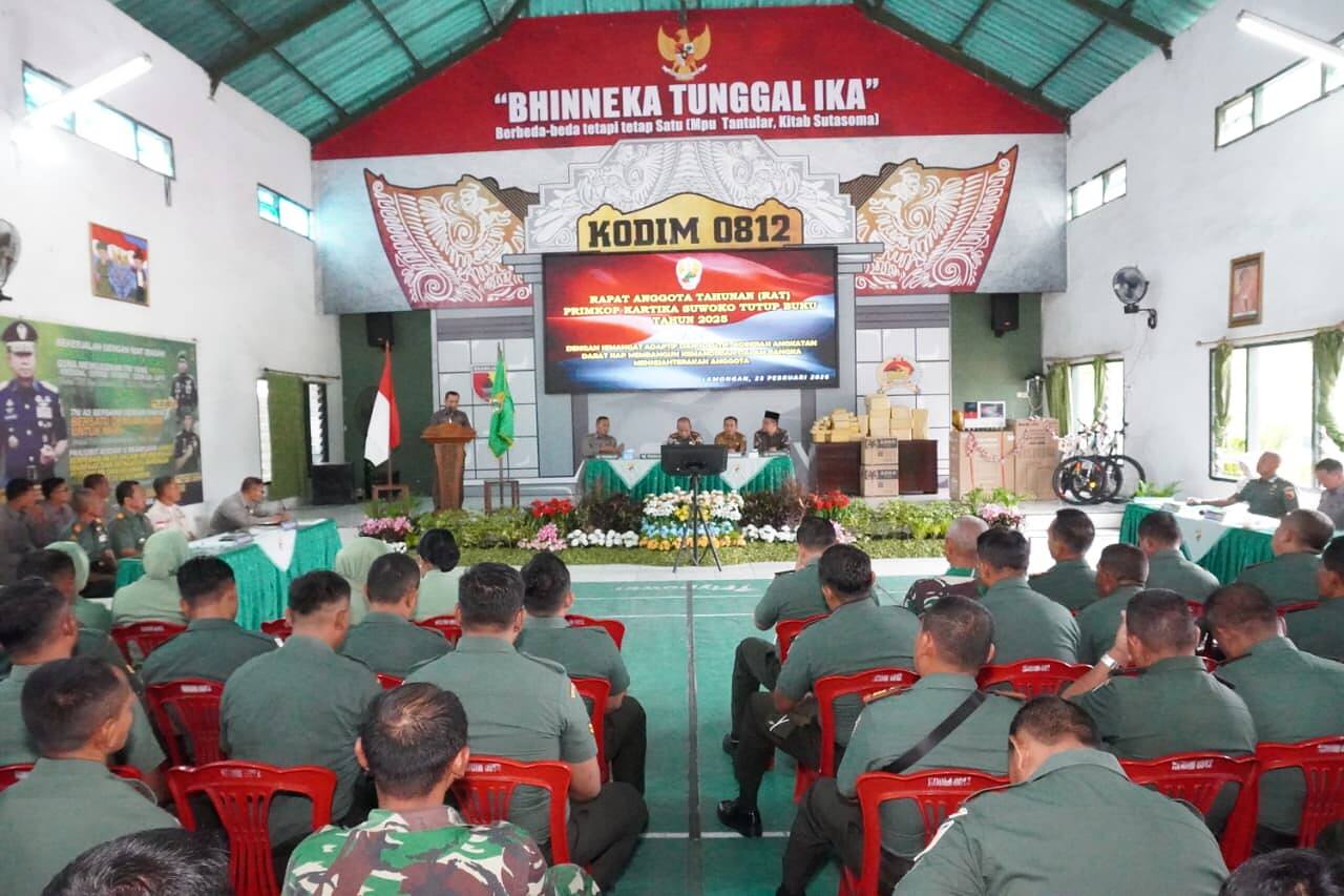Tingkatkan Kesejahteraan Prajurit, Primkop Kartika Suwoko Kodim 0812/Lamongan Gelar RAT Tutup Buku Tahun 2025