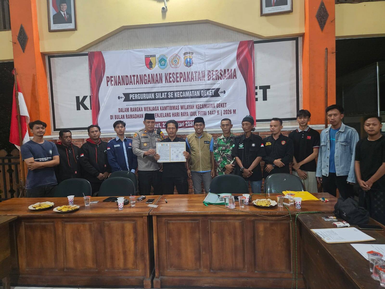 Sepakati Komitmen dan Jaga Kondusivitas Ramadan 1447 H, IPSI Kecamatan Deket pimpin Perguruan Silat Se-Kecamatan Deket