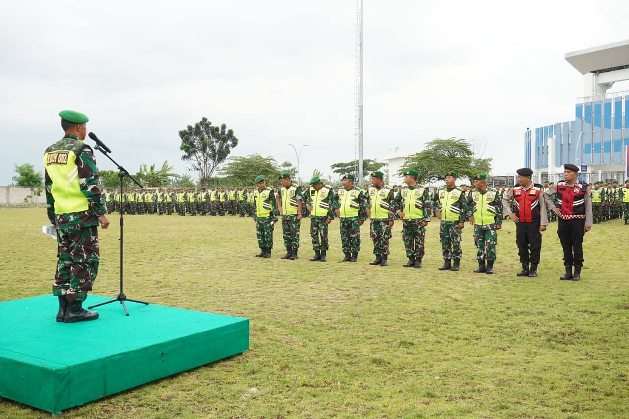 Siap Amankan Rute Kunker Wapres RI, Kasdim 0812/Lamongan Pimpin Apel Gabungan TNI-Polri dan Dishub