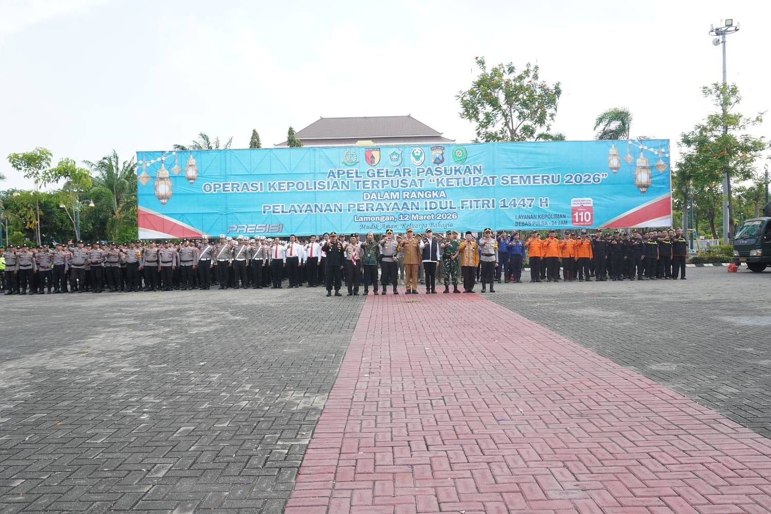 Sinergi TNI-Polri dan Pemkab Lamongan Siap Amankan Mudik Lebaran Lewat Operasi Ketupat Semeru 2026.