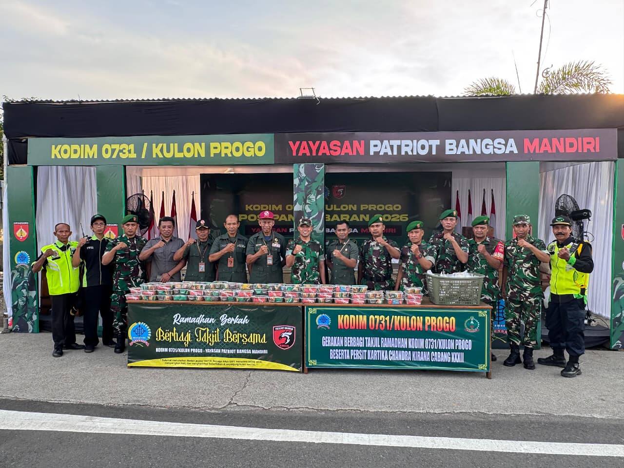 Dukung Pengamanan Lebaran 2026, Yayasan Patriot Bangsa Mandiri Berikan Logistik ke Pos PAM.