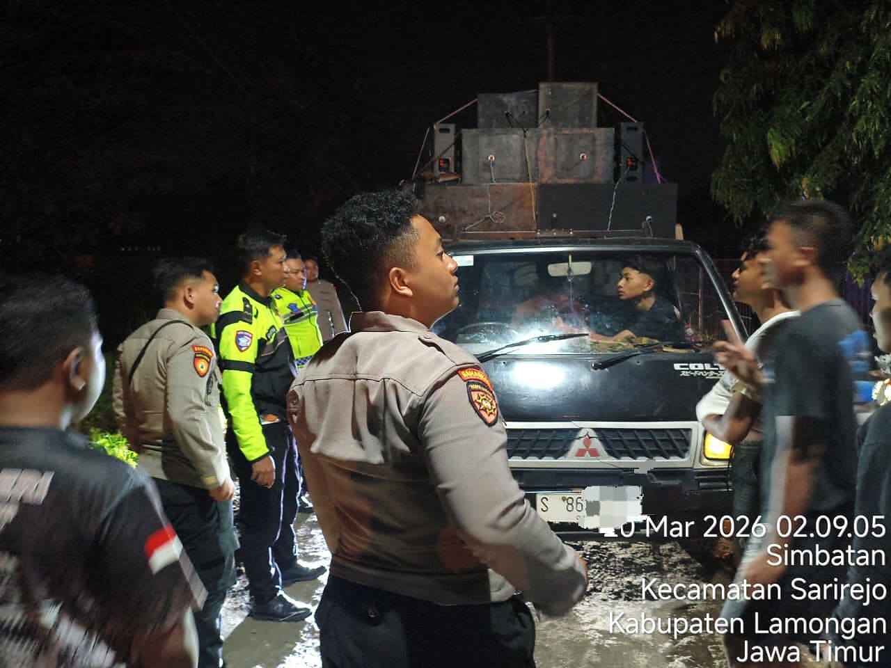Ganggu Kamtibmas, Polres Lamongan Amankan Konvoi dan Sound Horeg.