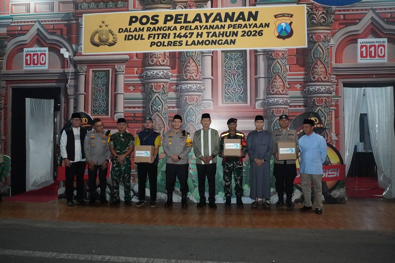 Dandim 0812 Bersama Forkopimda Tinjau Keamanan Pos Pam Mudik di Terminal Lamongan