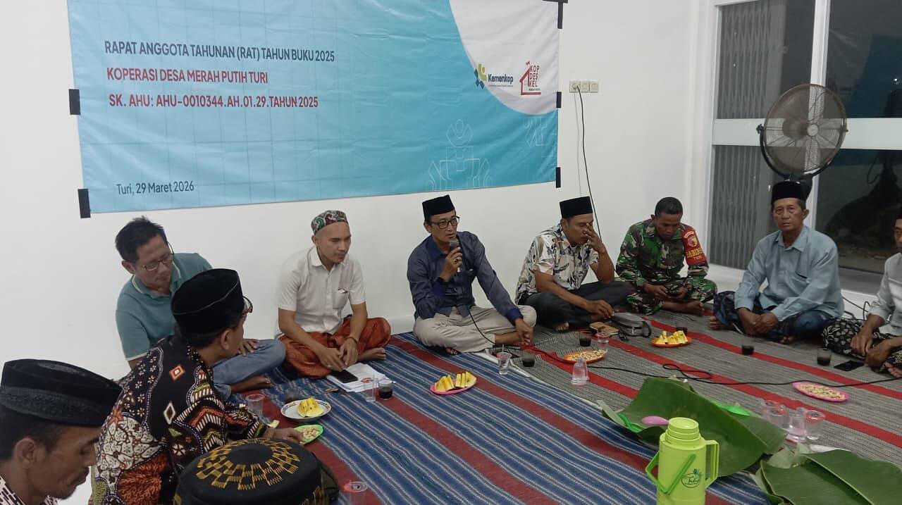 Perkuat Kesiapan KDKMP, Babinsa Koramil 0812/03 Turi Gelar Rakor dan Tasyakuran Bersama Perangkat.