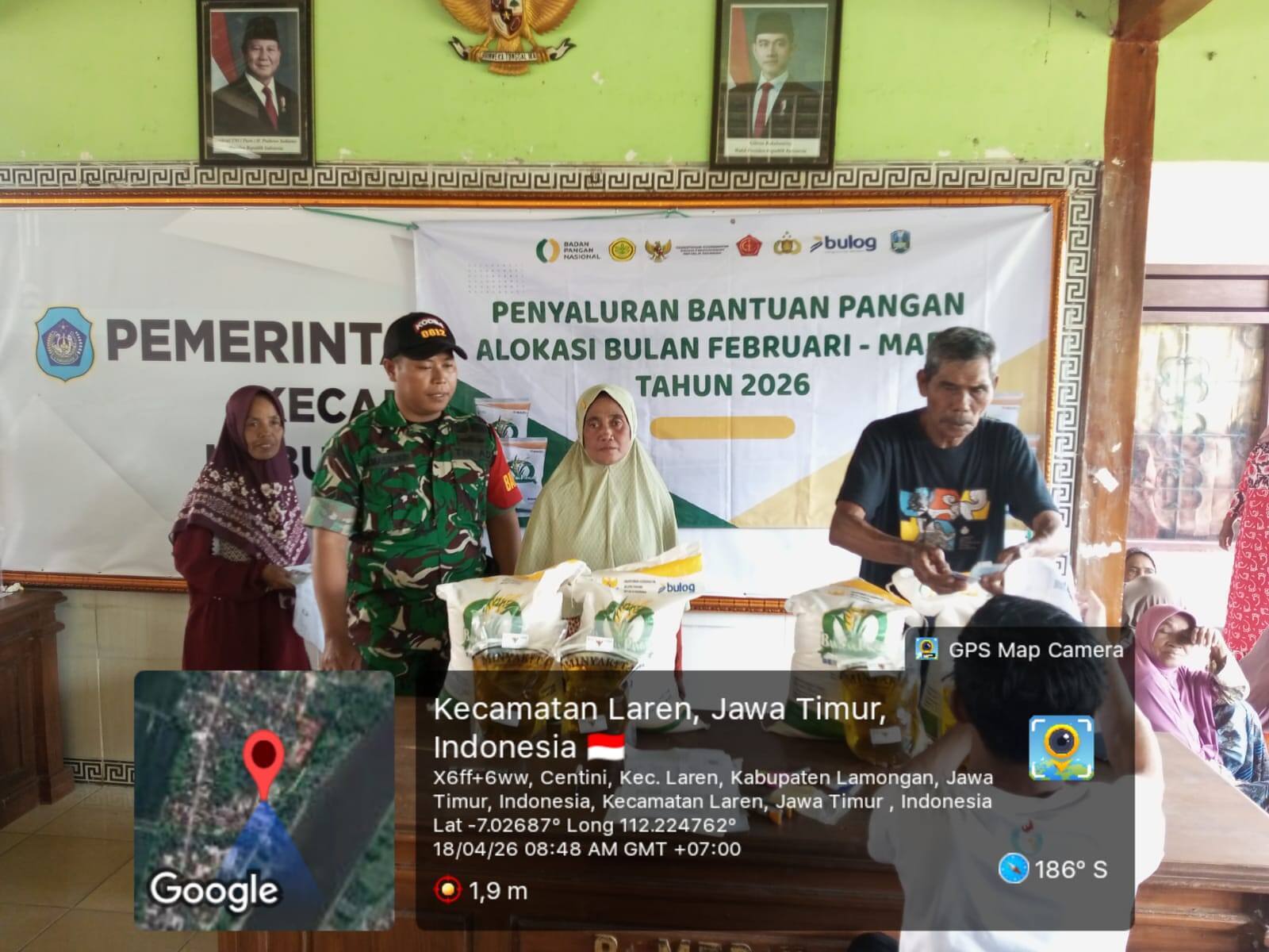 Babinsa di Empat Desa Jamin Penyaluran Bantuan Pangan Tepat Sasaran