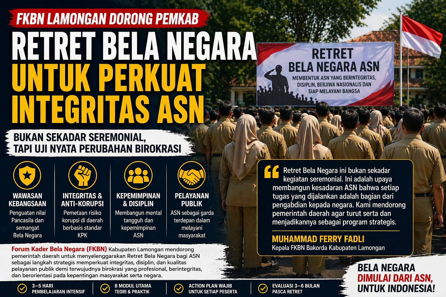 Retret Bela Negara Jadi Solusi, FKBN Soroti Lemahnya Integritas ASN di Daerah