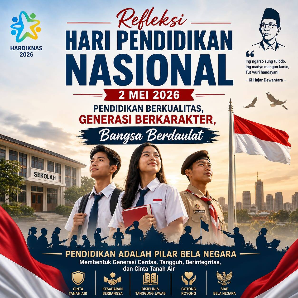 Hari Pendidikan Nasional 2026: Membangun Generasi Berkarakter untuk Bela Negara