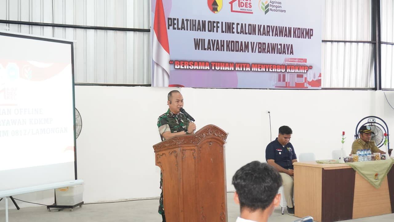 Calon Karyawan KDKMP Ikuti Pelatihan Offline Bersama Kodim 0812 dan PT. Agrinas