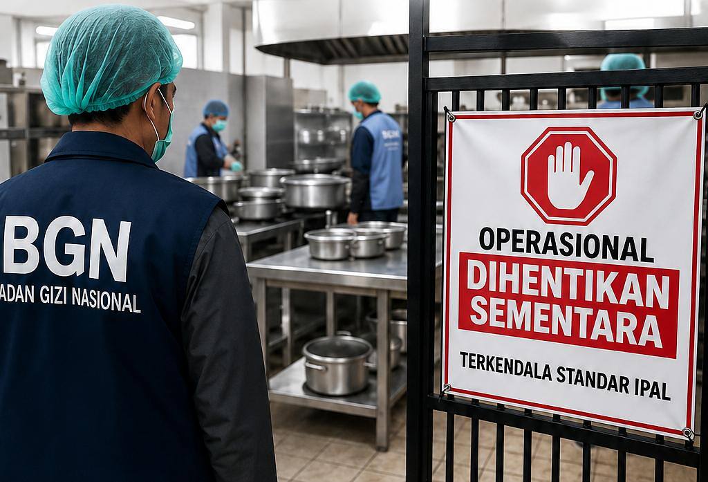 BGN Stop Sementara Operasional 12 Dapur SPPG di Lamongan, IPAL Belum Penuhi Standar