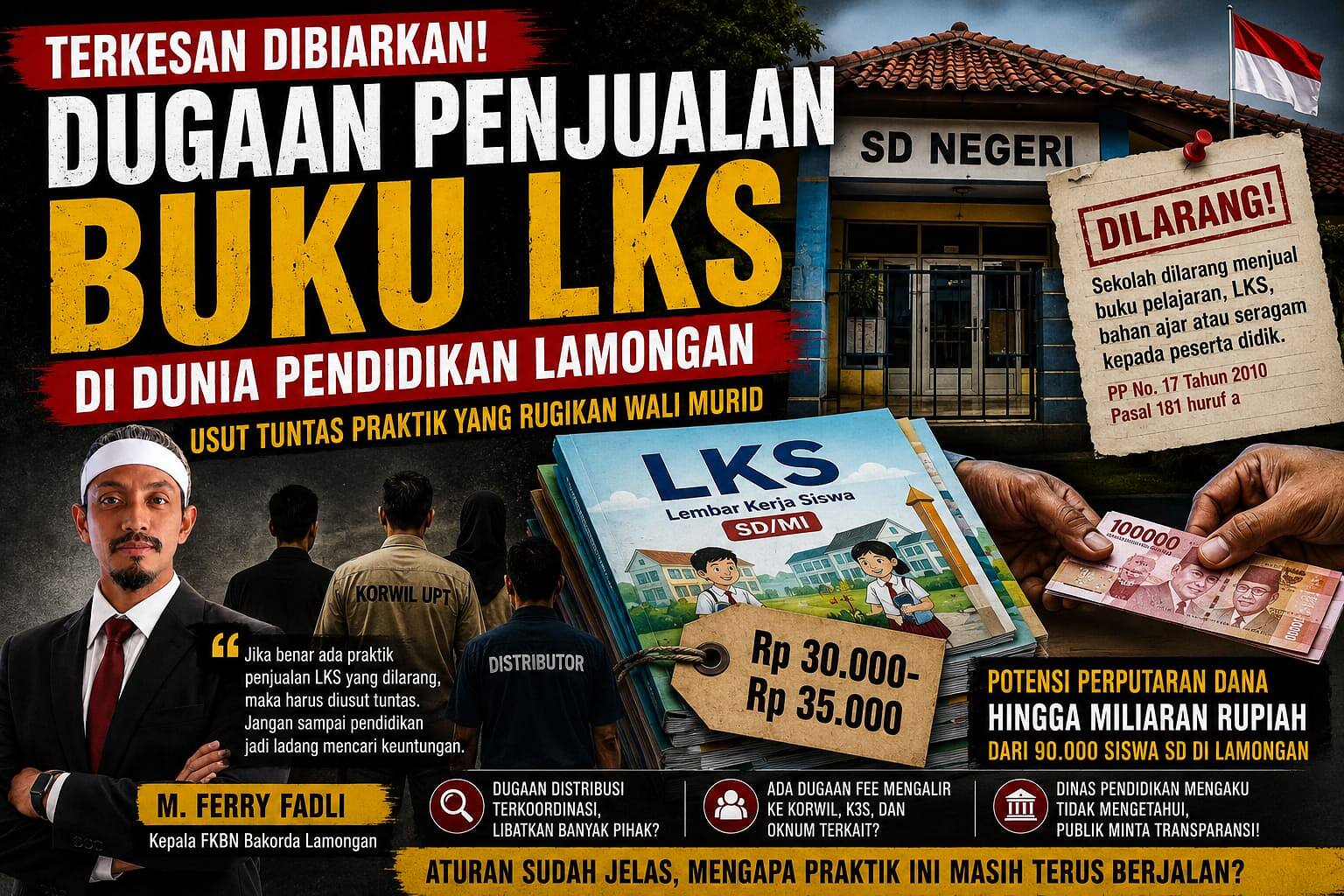 Praktik LKS Berbayar di Sekolah Dasar Lamongan Jadi Sorotan, FKBN Minta Investigasi Menyeluruh